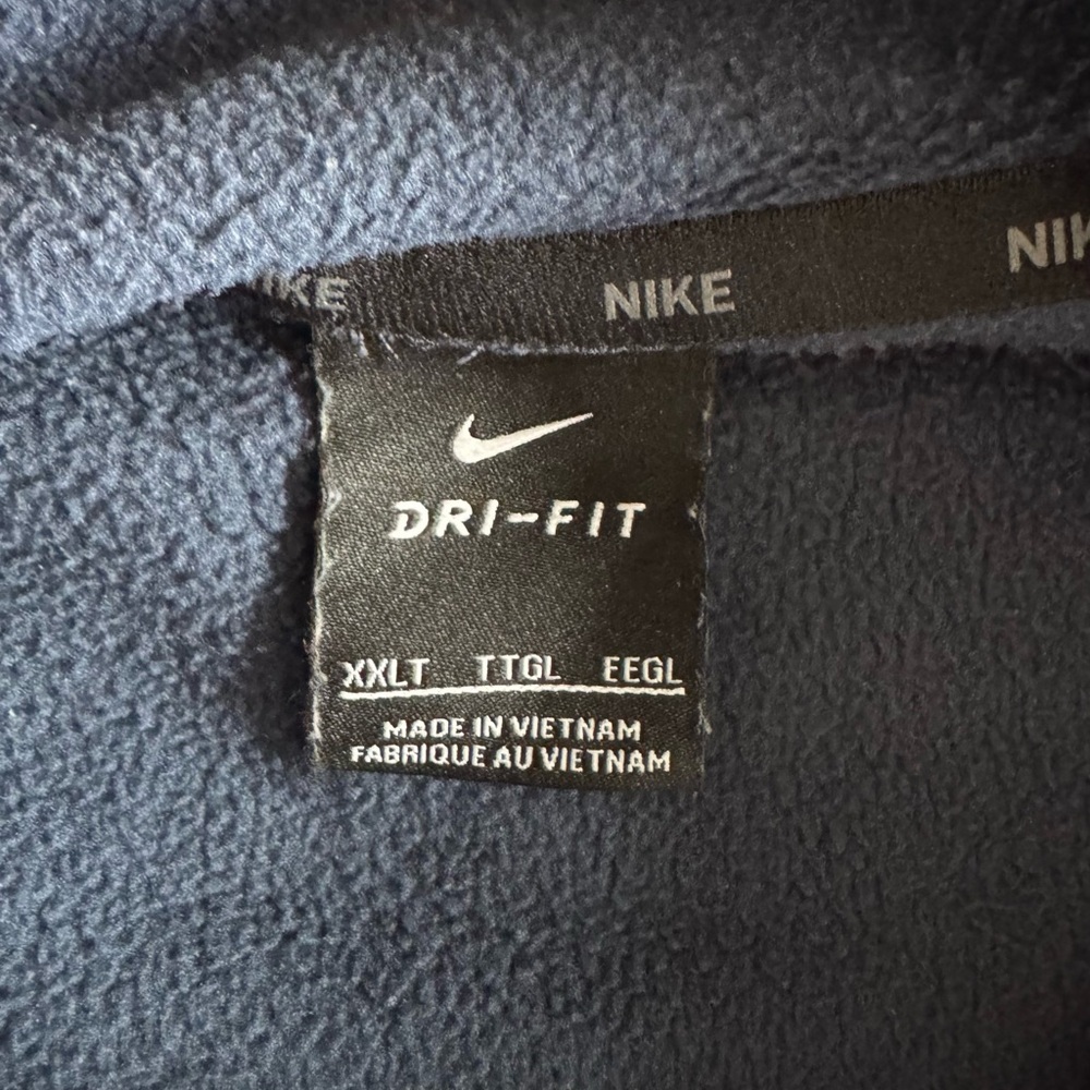 Nike Dri-Fit Pullover Performance Hoodie Warm Winter Outdoor Blue Orange XXLT - Picture 5 of 7